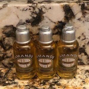 Set of 3 L'Occitane Amande Shower Almond Oil Travel Mini Size